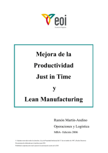 Mejora de la Productividad Just in Time y Lean Manufacturing
