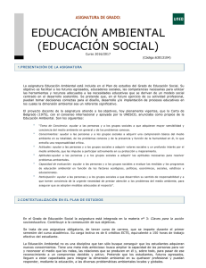 EDUCACIÓN AMBIENTAL (EDUCACIÓN SOCIAL)
