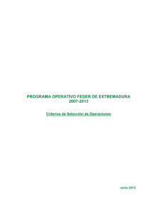 programa operativo feder de extremadura 2007-2013