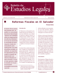 Reformas Fiscales en El Salvador - Fundación Salvadoreña para el