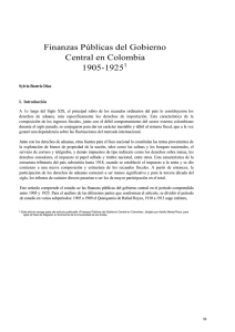 Finanzas Públicas del Gobierno Central en Colombia 1905-1925