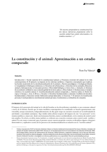 La constitución y el animal: Aproximación a un estudio comparado