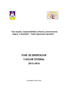 PLAN DE ORIENTACIÓN Y ACCIÓN TUTORIAL 2015-2016
