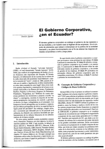 El Gobierno Corporativo, ¿en el Ecuador?
