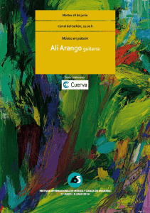 28 de junio: Alí Arango - Festival Internacional de Música y Danza