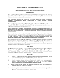 Código Aduanero Uniforme Centroamericano, CAUCA.
