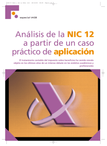 Análisis de la NIC 12 a partir de un caso práctico de aplicación