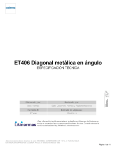 ET406 Diagonal metálica en ángulo