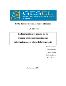La formación del precio de la energía eléctrica - Gesel