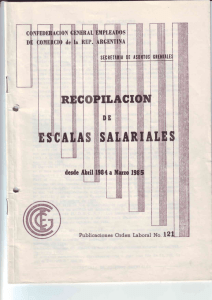 Recopilación de escalas Salariales 1984-1985