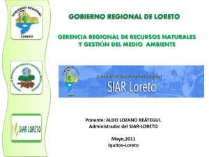 sistema de información ambiental regional siar-loreto