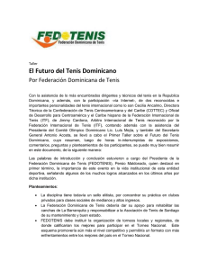 El Futuro del Tenis Dominicano - fedotenis.org