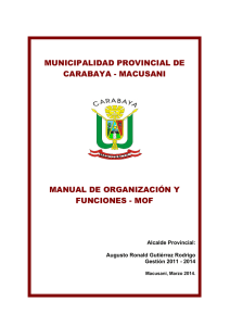 mof - Municipalidad Provincial de Carabaya