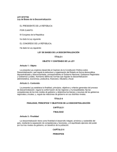 LEY Nº27783 Ley de Bases de la Descentralización EL