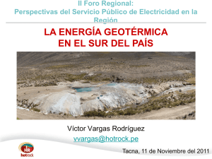 La Energía Geotérmica en el Sur del País