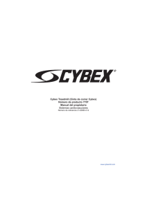 Cybex Treadmill (Cinta de correr Cybex) Número de producto 770T