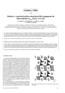 Síntesis y caracterización estructural del compuesto de intercalación