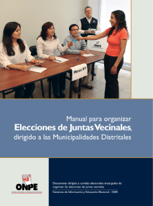 Manual para organizar Elecciones de Juntas Vecinales