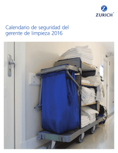 Calendario de seguridad del gerente de limpieza 2016