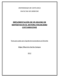 implementación de un seguro de depósitos en el sistema financiero