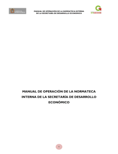manual de operación de la normateca interna de la secretaría de