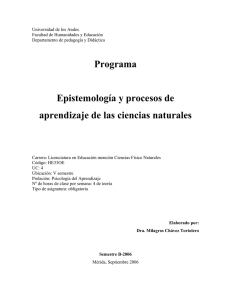 Programa Epistemología