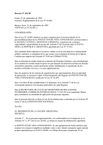 Decreto 491/95 - Ministerio de Relaciones Exteriores y Culto