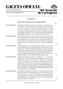 Gaceta Oficial 1981 - Secretaría General de la Comunidad Andina