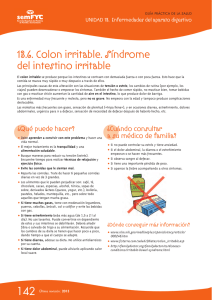 13.6 Colon irritable. Síndrome del intestina irritable