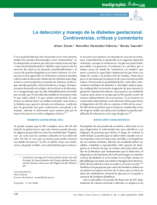 La detección y manejo de la diabetes gestacional. Controversias