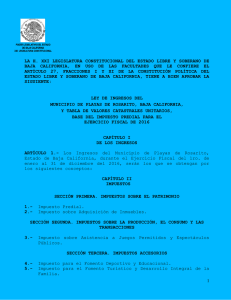 Ley de Ingresos del Municipio de Playas de Rosarito Baja Cal