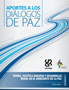 Aportes a los Diálogos de paz CINEP/ Programa por la Paz