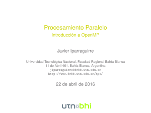 OpenMP - Universidad Tecnológica Nacional