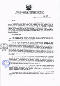 R.A. 276-2015, INF. 008-2015 - Dirección Regional de Salud Tacna