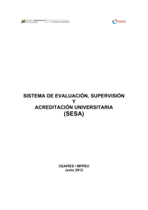 sistema de evaluación, supervisión y acreditación universitaria (sesa)