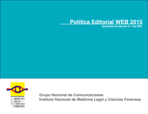 Política Editorial Web - Instituto Nacional de Medicina Legal y