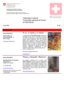 Calendario cultural Consulado general de Suiza - EDA