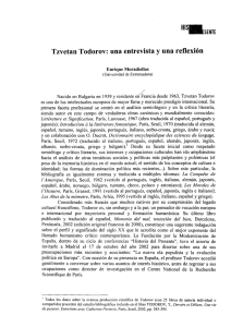Tzvetan Todorov: una entrevista y una reflexión