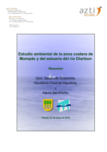 Estudio ambiental de la zona costera de Mompás y del estuario del