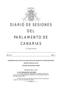 DIARIO DE SESIONES DEL PARLAMENTO DE CANARIAS