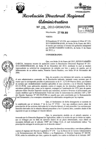 Resolución Directoral Nº 348-2013-GRSM/ORA | Fecha
