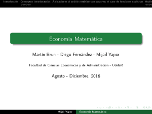 Economía Matemática