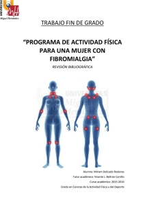 programa de actividad física para una mujer con fibromialgia