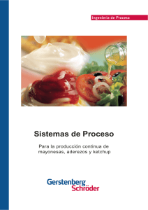 proceso para producción continua de mayonesas, salsas y aderezos