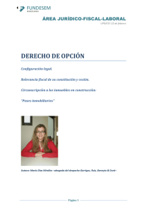 Derecho de Opción, por María Díaz Miralles