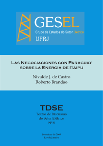 Las Negociaciones con Paraguay sobre la Energía - Gesel