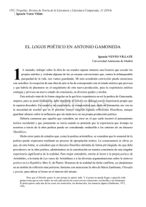 El logos poético en Antonio Gamoneda