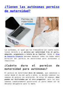 ¿Tienen las autónomas permiso de maternidad?