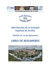 XXIII Reunión de la Sociedad Española de Arcillas, Toledo 2014