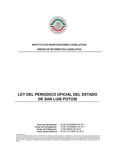 ley del periodico oficial del estado de san luis potosi
